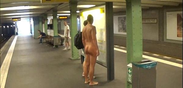  Naked guy in the subway of Berlin
